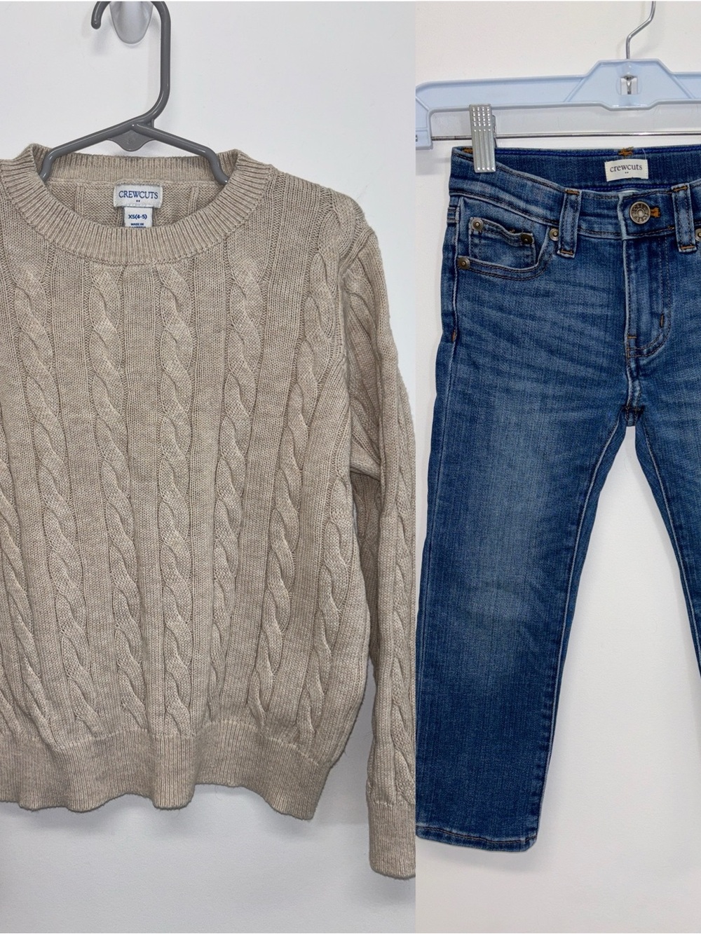 Crewcuts bundle sweater jeans XS 4 5 crew cuts J.Crew kids